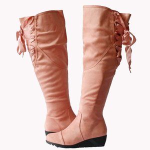 "Sasha" Sport Wedge Boots (PINK)